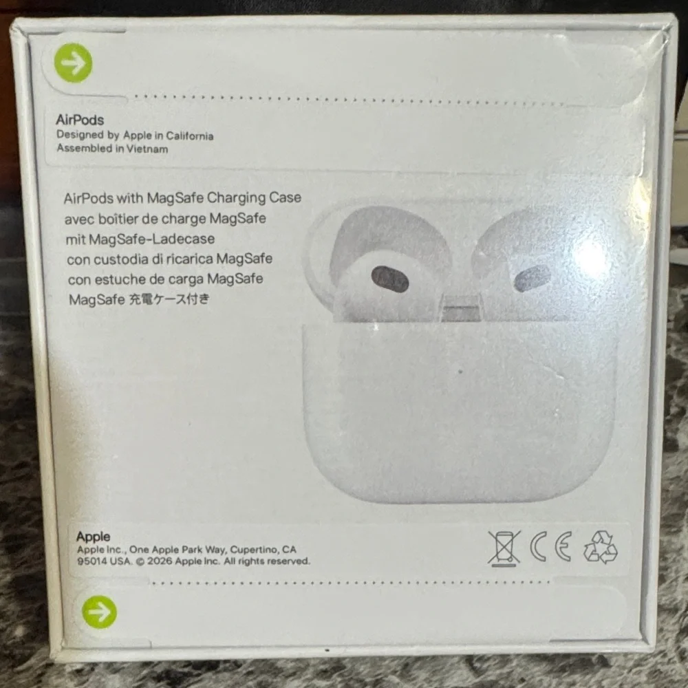 Apple White Wireless Earbuds 3rd Generation brand new never opened box